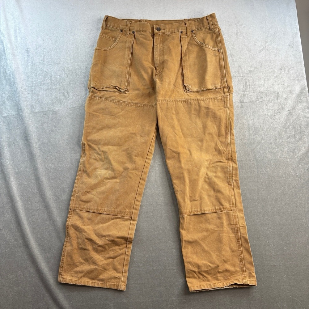 Dickies Brown Double Knee Work Pants Distressed Carpenter 38x30